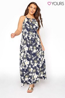 Yours Floral Keyhole Maxi Dress