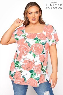 Yours Anglais Floral Top