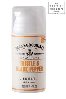 Scottish Fine Soaps Thistle and  Black Pepper Shave Gel 100ml (P52655) | £8.99