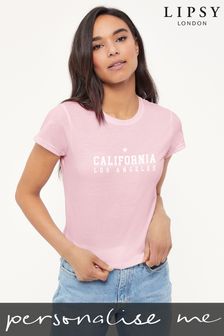 Personalised Lipsy California Los Angeles College Logo Womens T-Shirt (P54293) | £19