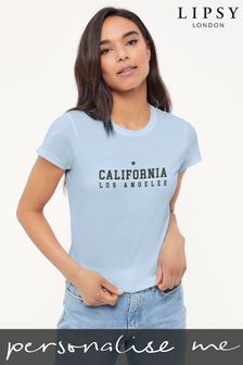 Personalised Lipsy California Los Angeles College Logo Womens T-Shirt (P54295) | £19