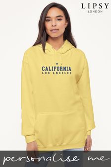 Personalised Lipsy California Los Angeles College Logo Womens Hooded Sweatshirt
