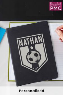 Personalised Football Badge A5 Hardback Notebook by Signature Gifts