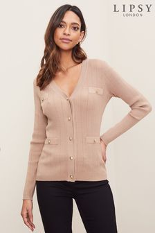 Lipsy Knitted Military Button Cardigan