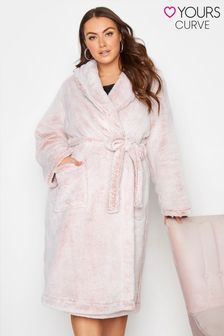 Yours Curve Wellsoft Shawl Collar Dressing Gown