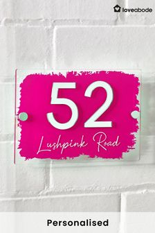 Personalised 3D Acrylic Mirror Number House Sign by Loveabode