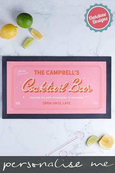 Personalised Cocktail Bar Runner by Oakdene Designs
