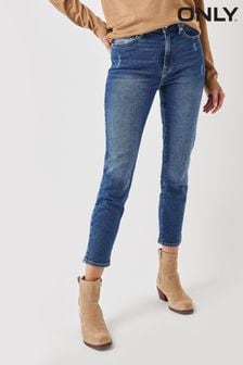 ONLY High Waist Cropped Straight Jeans