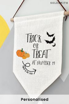 Personalised Trick or Treat Personalised Banner by Solesmith