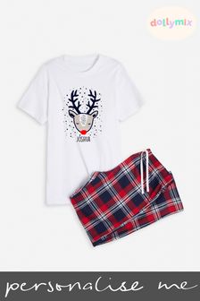Personalised Mens Family Reindeer Christmas Pyjamas by Dollymix (P65626) | £28