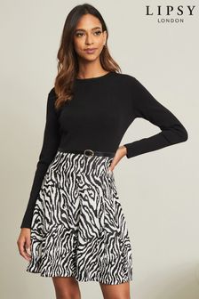 Lipsy Knitted Zebra Dress