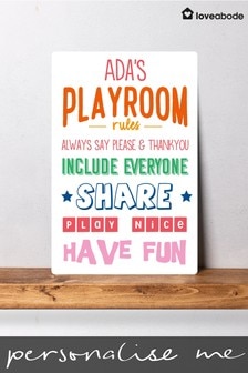 Personalised Kid's Playroom Sign by Loveabode