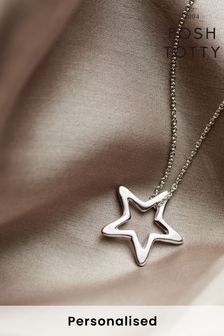 Personalised Open Star Necklace by Posh Totty Designs (P68909) | £53