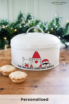 Personalised Christmas Cake Tin by Jonny's Sister (P69063) | £46