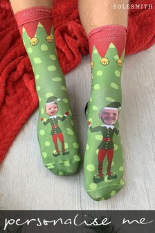 Personalised Elf Yourself Men's Socks by Solesmith (P69231) | £20