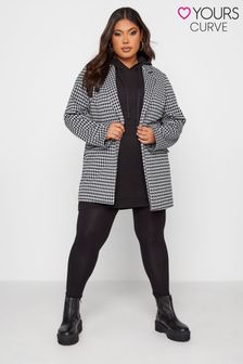 Yours Curve Short Unlined Check Jacket
