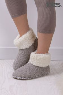 Totes Isotoner Ladies Bobble Boot Slippers