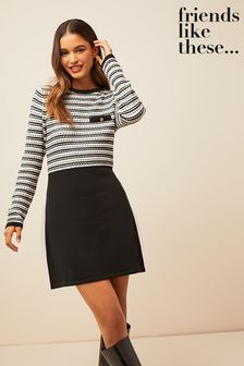 Friends Like These Petite Textured Knitted Dress