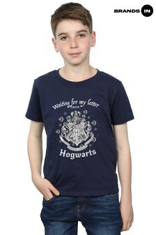 Harry Potter Waiting For My Letter Boys Navy T-Shirt by Brands In