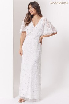 Maya Bridal Angle Sleeve Maxi Dress
