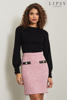 Lipsy Pink Regular Knitted 2 in 1 Dresses (P72940) | £60