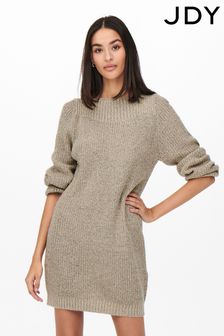 JDY Natural Slash Neck Knitted Jumper Dress (P72999) | £28