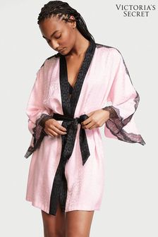 pink silk dressing gown victoria's secret