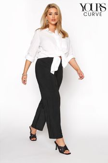 Yours Flat Front Wide Leg Trouser