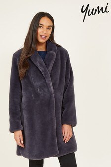 Yumi Honey Faux Fur Coat