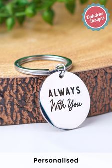 Personalised Always With You Metal Keyring by Oakdene Designs