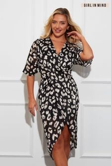 Buy Women's Wrap Print Kneelength Dresses from the Next UK online shop