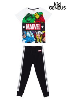 Kid Genius Boys Marvel Short Sleeve Long Leg Pyjama