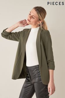 Pieces Relaxed Ruched Sleeve Blazer