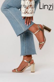 Linzi Highway Heeled Sandal With Padded Front Strap