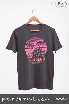 Lipsy California Surf Club Logo Women's Washed T-Shirt