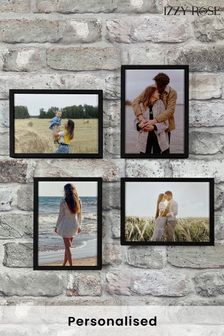 Personalised Photo Upload Set of 4 Small Rectangle Frames by Izzy Rose