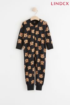 Lindex Brown Bear Zip Sleepsuit (P82369) | £15