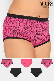 Yours Curve 5 Pack Ditsy Floral Full Briefs