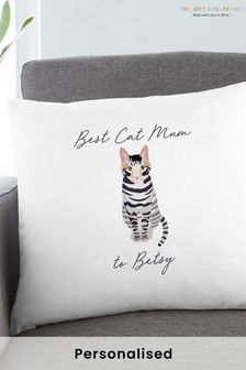 Personalised Best Cat Mum Cushion by The Gift Collective (P85482) | £22