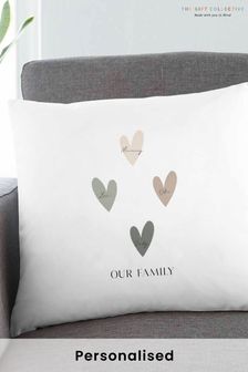 Personalised Family Heart Cushion by The Gift Collective
