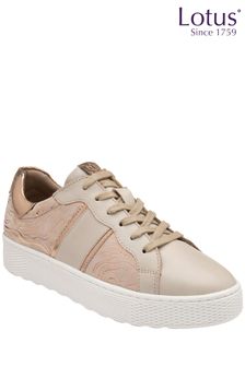 Lotus Footwear Leather Lace-Up Trainers