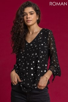Women's Star Blouses | Black \u0026 White 