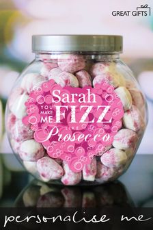 Personalised You Make Me FIZZ Like Prosecco Sweet Jar by Great Gifts