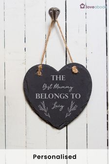 Personalised The Best Belongs to Slate Sign by Loveabode