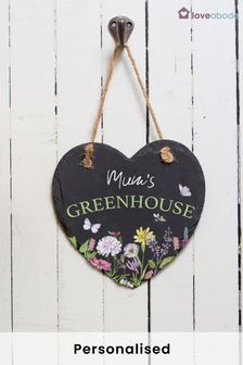 Personalised Greenhouse Bloom Slate Sign by Loveabode