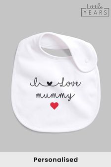Personalised I Love Bib by Little Years