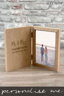 Personalised Wedding Engraved Wooden Picture Frame by Izzy Rose (P87242) | £20