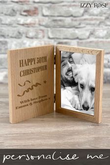 Personalised Birthday Engraved Wooden Photo  Frame by Izzy Rose