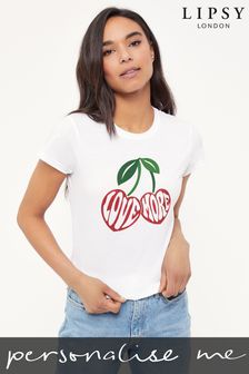 Personalised Lipsy Love More Cherries Women's T-Shirt