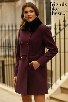 Síntesis Long coat WOMEN FASHION Coats Fur discount 72% Brown M 